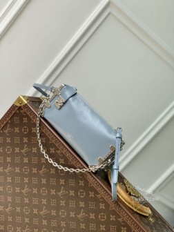 LV M25445 灰色 Slim Trunk 手袋 牛皮革 铆钉边框 金属 S lock