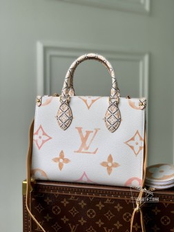 LV M22976 OnTheGo 小号手袋,帆布铺陈,淡雅 Giant Monogram,M 高仿。