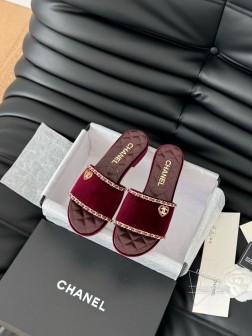 Chanel 25C春夏新款全系列链条拖鞋全系列首发 专柜有的我都有!高版本高品质鞋面牛皮 内里羊皮 592
