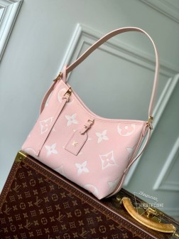 LV M14209 CarryAll 小号手袋 Monogram Empreinte 皮革 粉色