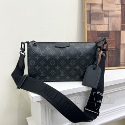 Louis Vuitton 11741 黑武士 Pochette Accessoire XL 男款斜挎包 高仿