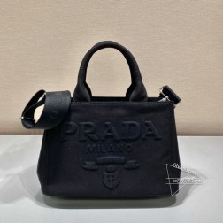 Prada 1BG439 立体大字唛手袋 复古风织物 Copper徽标 A货