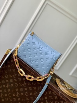 LV M24338 Coussin BB手袋 Monogram 压纹绵羊皮 斜挎设计