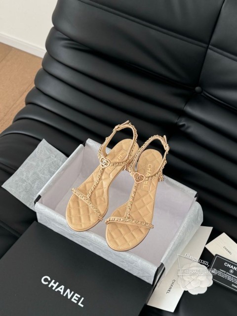 Chanel 25C春夏新款全系列链条凉鞋全系列首发 专柜有的我都有！高版本高品质 跟高1.569c 575
