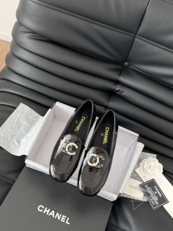 Chanel 25C新款双C乐福鞋高级手工系列鞋面牛皮天鹅绒 内里羊皮 真皮大底Size35-39 610