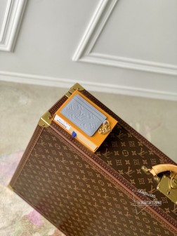 LV M82132 Porto Cult 卡夹 钱夹 雾霾蓝 Monogram Unplant皮革