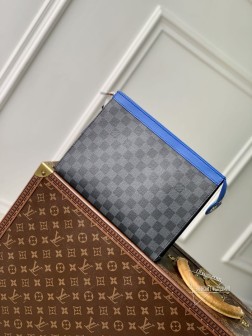 LV N00088 黑格Monogram Eclipse帆布中号手袋 26x2