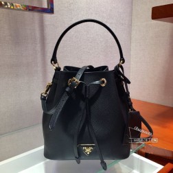 Prada 1BZ032 水桶包 原单 进口粗十字纹牛皮 顶级五金 代购