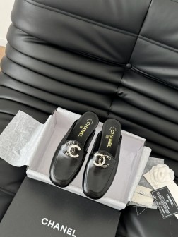 Chanel 25C新款双C乐福鞋高级手工系列鞋面牛皮天鹅绒 内里羊皮 真皮大底Size35-39 613