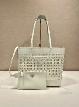 Prada普拉达 1BG503 镂空托特包 羊皮材质 经典设计 图片