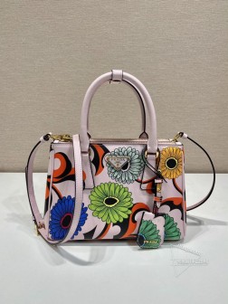 Prada普拉达 1BA896 花卉限量款 经典杀手包皮面 复刻