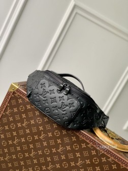 LV M47058 Rush 腰包 Monogram Shadow 牛皮革,便携设计