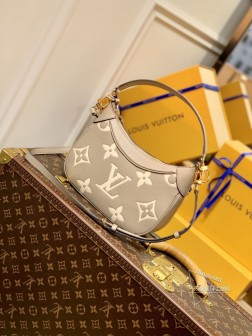 LV M46112 Bagatelle 手袋 Monogram Empreinte 灰压花软粒面皮革
