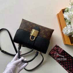 LV M44141 LOCKY BB 手袋 黑色 Monogram帆布 & 牛皮 顶级复刻