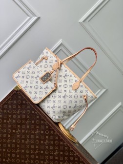 LV M24905 Neverfull MM 手袋 白色 航海胶囊 航海胶囊素材