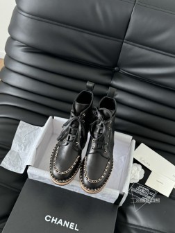 Chanel 小香24A新品蝴蝶结链条短靴原版11复刻 经典中的经典无论搭配裤装还是裙装都是完美小圆 1247