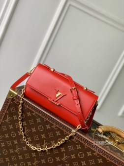LV M12406 Wallet On Chain Capucines 红色手袋,柔滑皮革