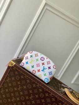 LV M13744 POCHETTE COSMETIQUE PM 村上隆联名化妆包 Monogram 帆布
