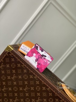 LV M83468 紫色细长钱包 Monogram Surfin'帆布