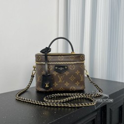 LV 47128 卡其色秋冬顶级复刻手提包 尺寸：19×1