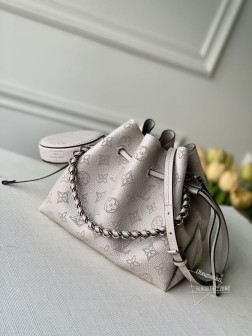 LV M58791 Bella 灰色水桶包 镂花牛皮革 Monogram 图案