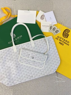 GOYARD 狗牙中号购物袋 白色 经典款 设计精良