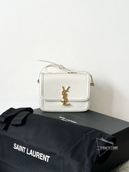 YSL Solferino Box豆腐包小号白金 光面牛皮