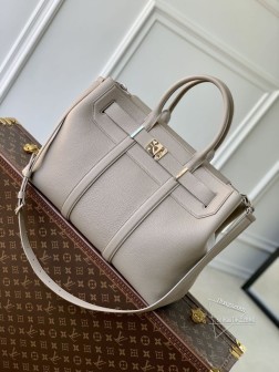 LV M11664灰色Georges Tote中号手袋，Domaine des Massifs柔软Cu材质