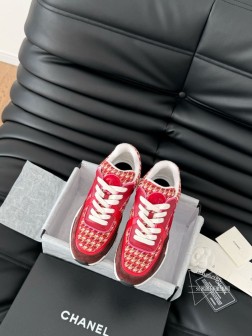 Chanel 25C新色运动鞋复古感拉满,皮面拼毛巾布,柔软透气。高品质原版亮光大底 Size35 468