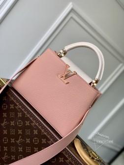 LV 21166 Capucines 小号手袋 Taurillon 皮革 蟒蛇皮革