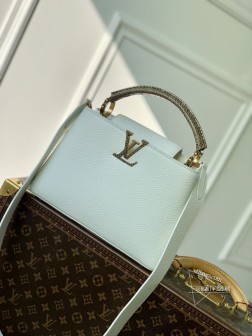 LV 56399 Capucines Mini手提包 Tauri lon皮革 蛇皮设计