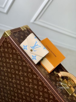 LV M41938 Victorine 钱夹 雾霾蓝 Monogram Empreinte 柔软皮革