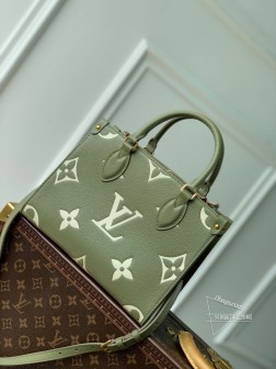 LV M46647 OnTheGo 小号手袋 Monogram Enpreinte 皮革 高仿