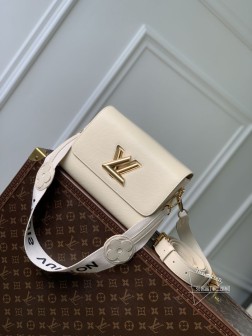 LV M24765 Twist中号手袋 Epi皮革 白色 经典设计