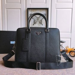 Prada普拉达 0661 经典牛皮手袋 - 十字纹牛皮+羊皮内衬 A货