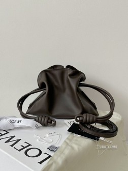 LOEWE 福袋 Flamenco 小号巧克力皮质经典版包 65字符