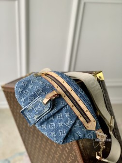 LV M46837 蓝色牛仔 2024 丹宁布袋,蒙太格涂布帆布材质