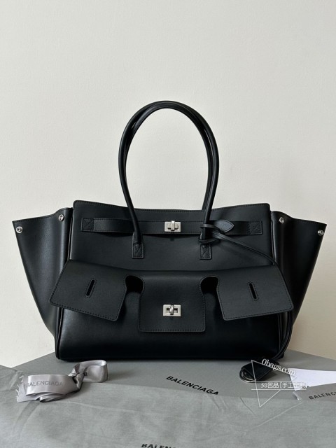 Balenciaga bel air 黑银中号手袋 - 顶级复刻