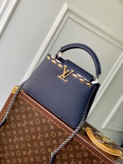 LV M12751 Capucines BB 手袋 Taurillon 牛皮革 蓝色
