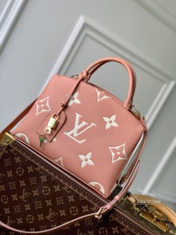 LV M58916 全皮 PETIT PALAIS 手袋 粒面皮革 Monogram 花卉