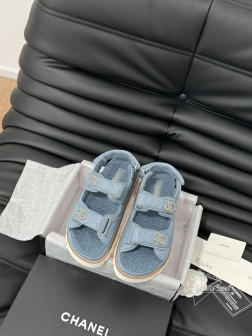 发泡大底版本 Chanel 24新款羊毛魔术贴凉鞋系列秋冬羊毛系列版本高版本 内里全羊毛 Size3 1180