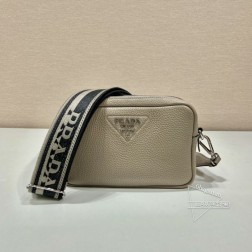 Prada 1BD082 双肩带 进口鹿皮纹牛皮 配调节长肩带 一比一