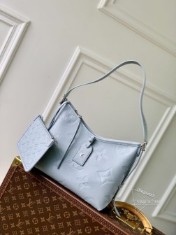 LV M46288 CarryAll小号手袋 Monogram Empreinte牛皮革顶级A货