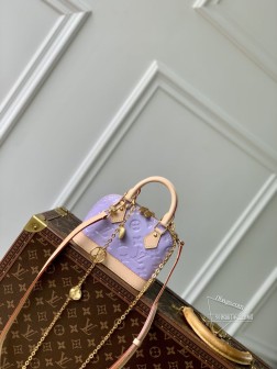 LV M82974 Nano Alma 漆皮小包 紫色 Monogram Vernis