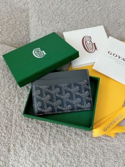 GOYARD 狗牙卡包 灰色 真牛皮 男女通用