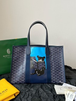 GOYARD villette tote 深蓝色 彩绘法斗 顶级A货