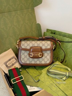 Gucci GG马鞍包小号老花棕|顶级A货|皮革/针织肩带