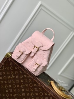 LV M47074粉本款 Backup 双肩包 Monogram Empreinte 牛皮革