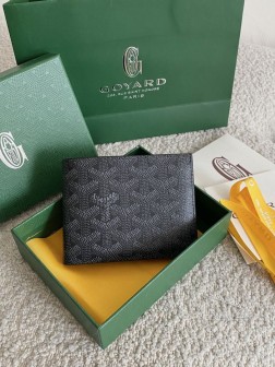 GOYARD JET BLACK 限定短夹 黑红对折黑武士顶级复刻