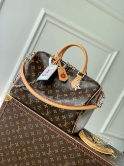 LV M12803 Speedy Soft 30 手袋 Monogram 涂层帆布 皮革内